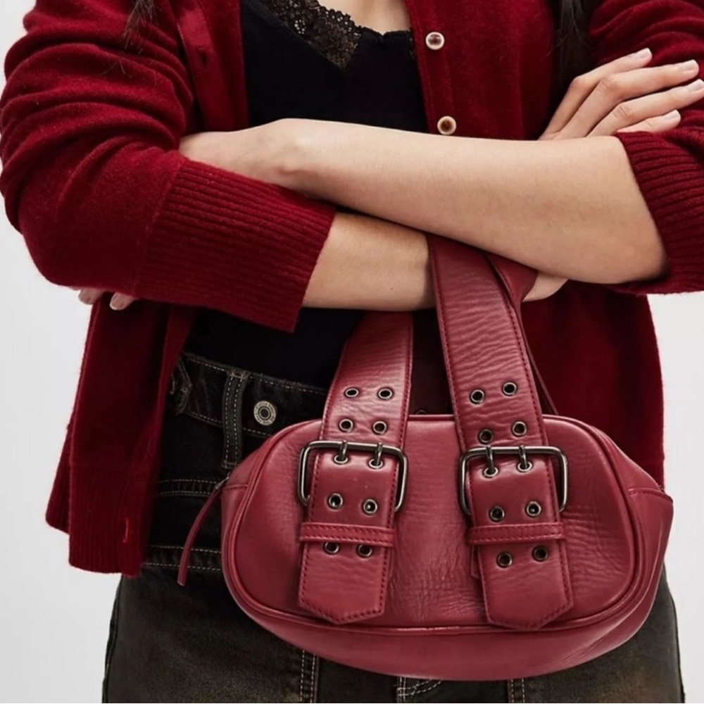 Free People Say Yes Red Leather Bag